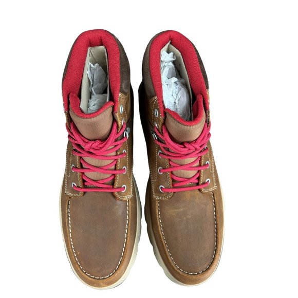 Timberland Originals Ultra Mid WP Rust Full Grain Leather Boots Men's Sizes 8-13 - Picture 7 of 9